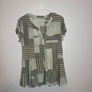 Stylish Black and White Women's Blouse